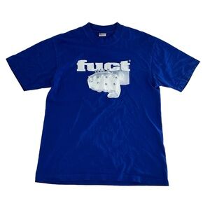 Vintage Fuct Shirt Men’s Medium Blue Knuckle Logo Skater Y2K 90s Fist Streetwear